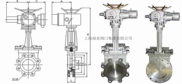 Z973H-10C-DN300耐磨一體式電動刀型閘閥